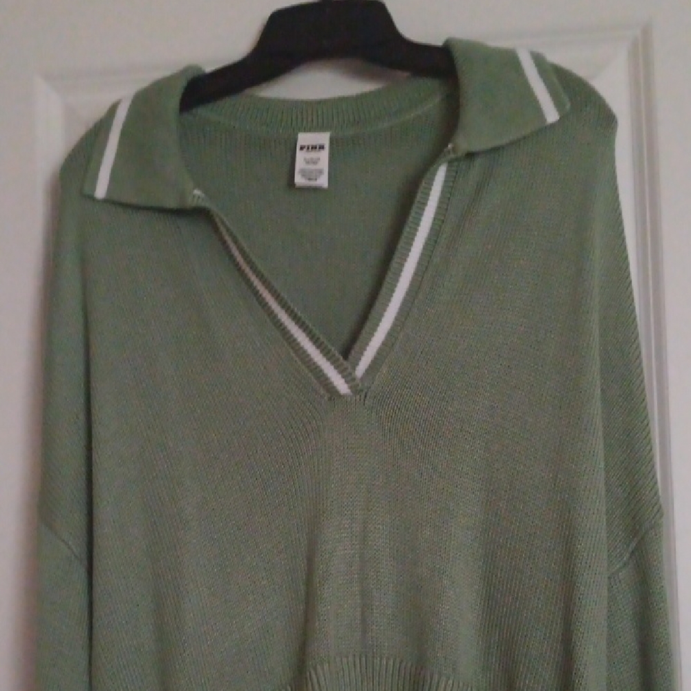 Victoria's Secret Green V-Neck Sweater